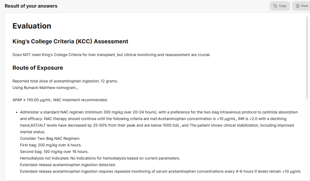 Acetaminophen Toxicity Calculator: A handy Tool for Healthcare Professionals