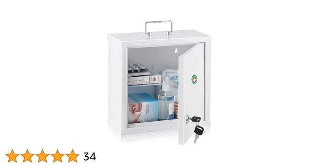 Lockable medicine storage box for child safety and home poisoning prevention