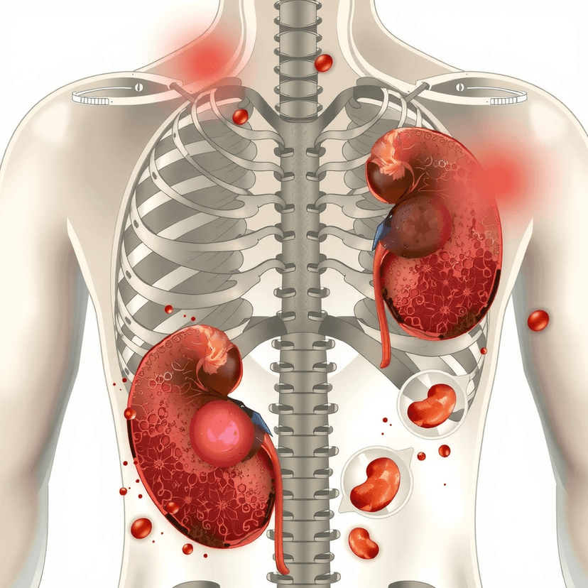 Illustration of nephrotoxicity biomarkers in propanil (3,4-dichloropropionanilide) self-poisoning, highlighting kidney damage, blood toxicity, and systemic effects.