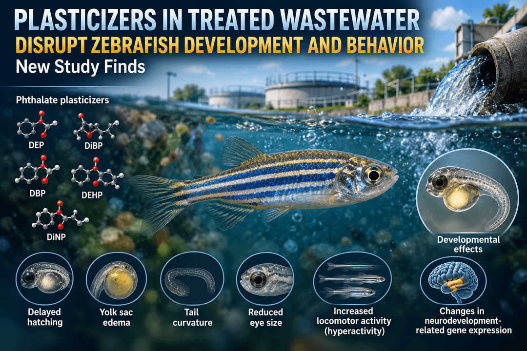 Plasticizers in Treated Wastewater Disrupt Zebrafish Development and Behavior, New Study Finds